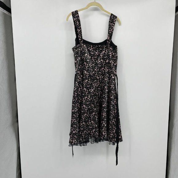 Ruby Rox Y2K Goth Punk black pink lace satin dress - Picture 11 of 14